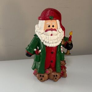 Christmas Santa Claus Figurine with Candle